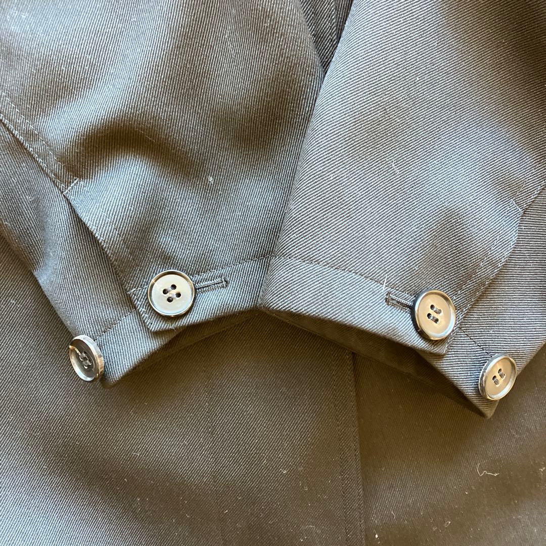 CABaN ステンカラーコート ウールギャバジン ワイドバランスコート ブラック