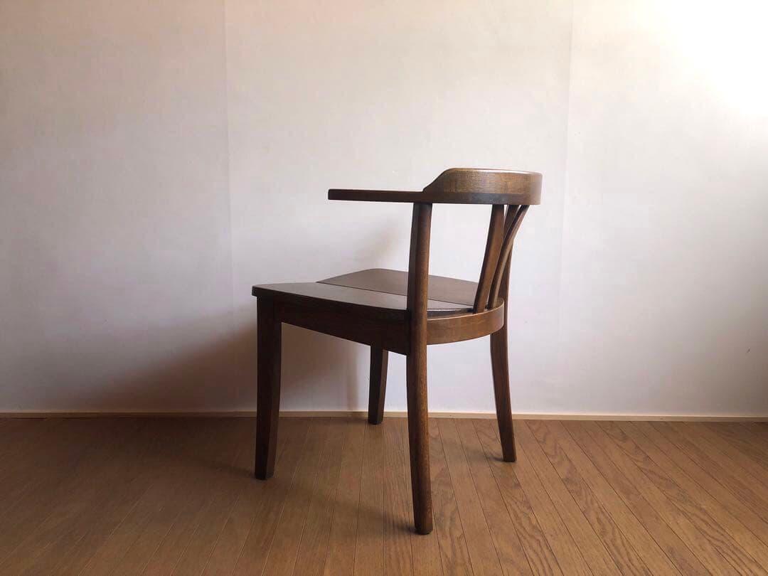 飛騨家具 浜本工芸 アームチェア⑤ 肘掛け 安楽椅子 楢無垢材 民藝家具 古民家