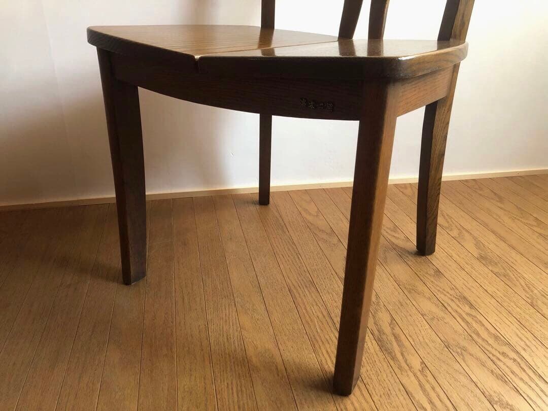 飛騨家具 浜本工芸 アームチェア⑤ 肘掛け 安楽椅子 楢無垢材 民藝家具 古民家