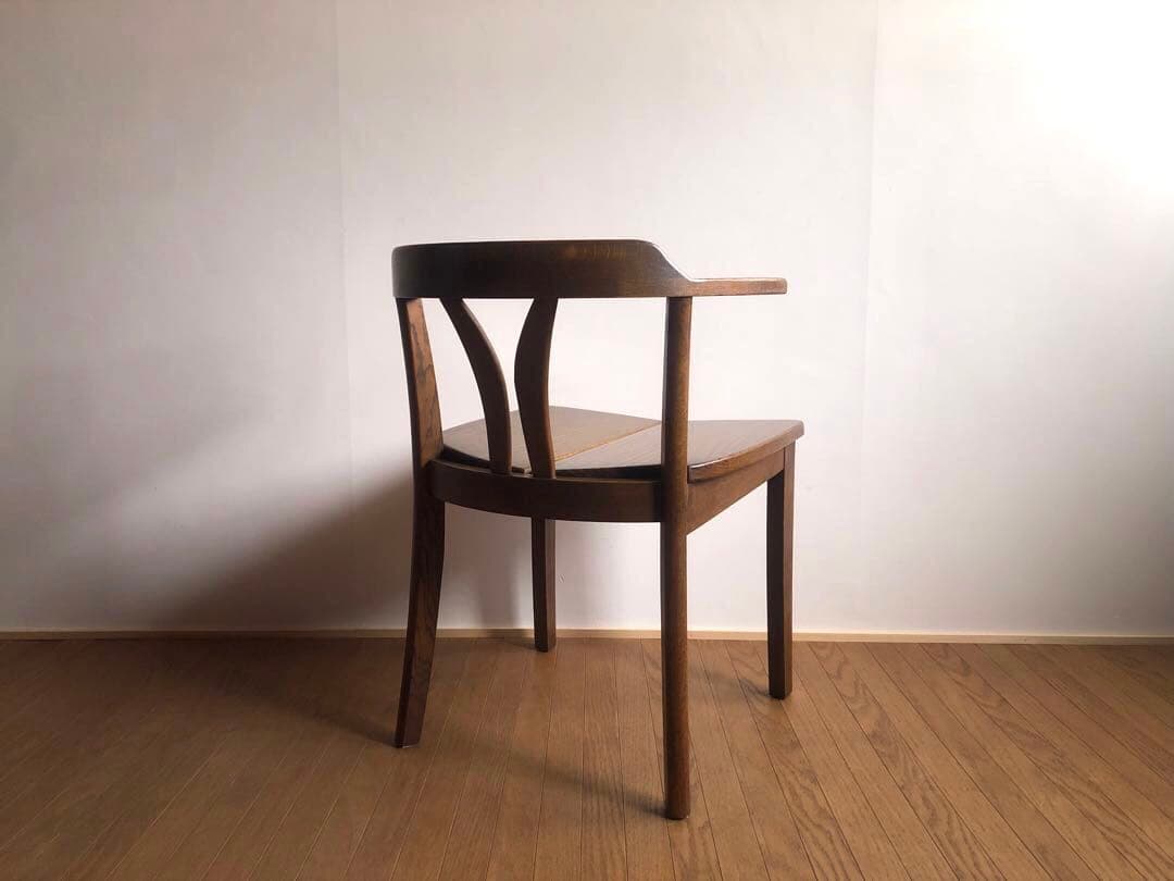 飛騨家具 浜本工芸 アームチェア⑤ 肘掛け 安楽椅子 楢無垢材 民藝家具 古民家