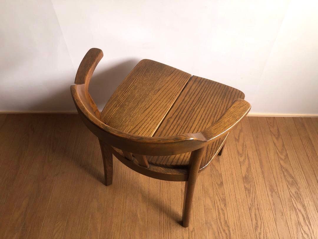 飛騨家具 浜本工芸 アームチェア⑤ 肘掛け 安楽椅子 楢無垢材 民藝家具 古民家