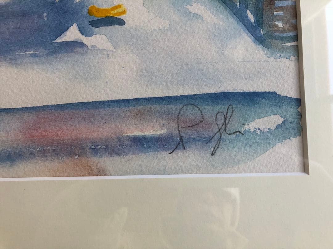 リビングストーン、花束、癒し系作品275/44高級額付き、さし箱付き