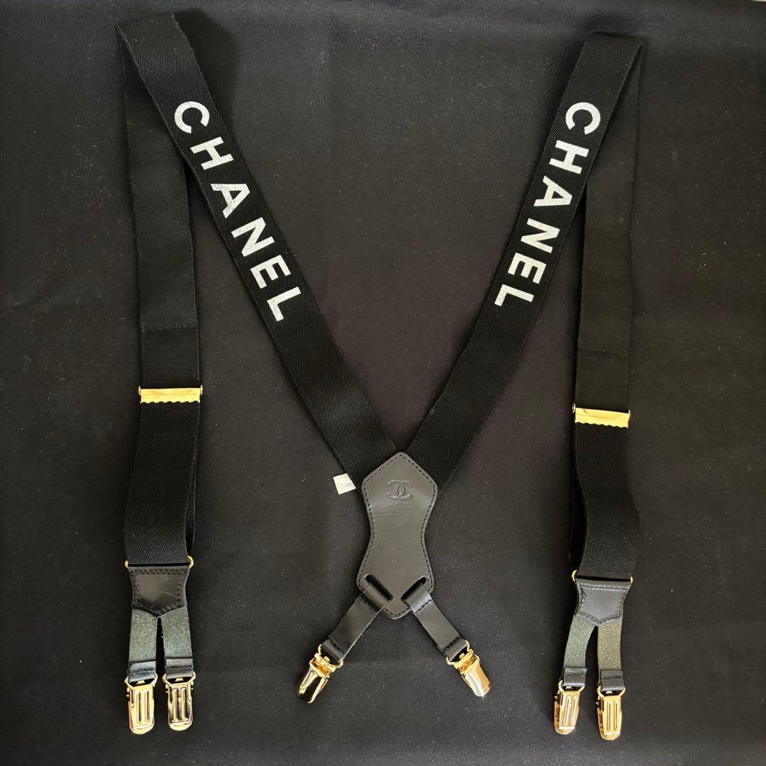 CHANEL シャネル サスペンダー ブラック - メルカリ