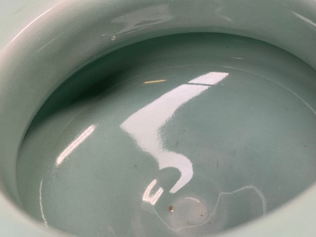 青磁三足純銀火屋香炉 仏具茶道具透かし彫り純銀刻印 銀細工 骨董品 火舎 工芸