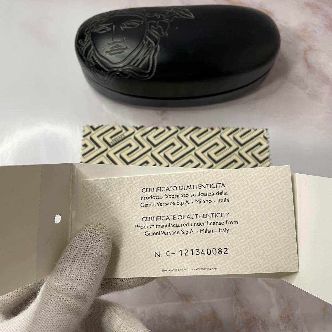 VERSACE HYDE 着用 リムレス サングラス ケース付き