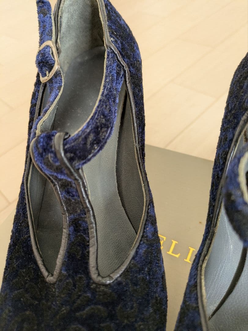 セノビージャ】フラメンコシューズ ネイビー スエード サイズ8 (サイズ