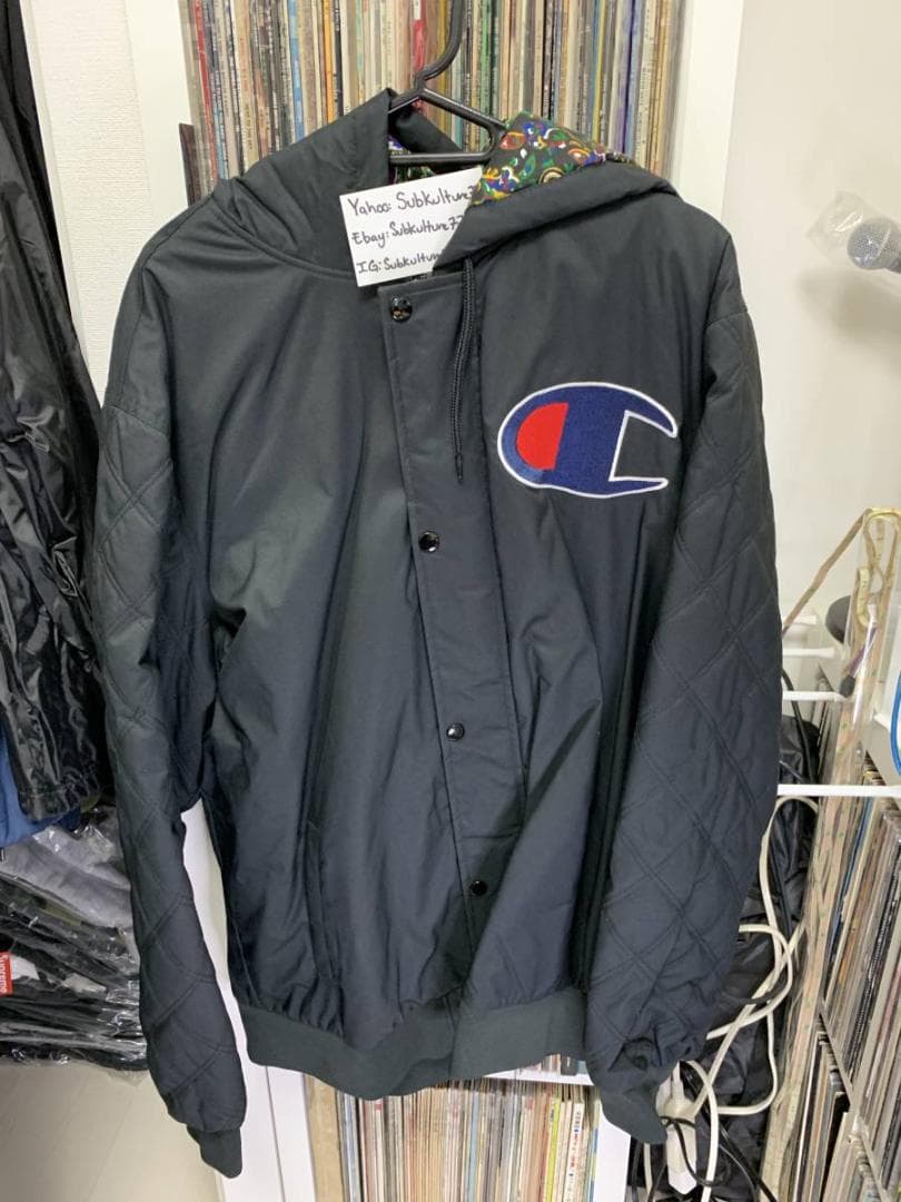 Champion & Supreme フード付きジャケット XL