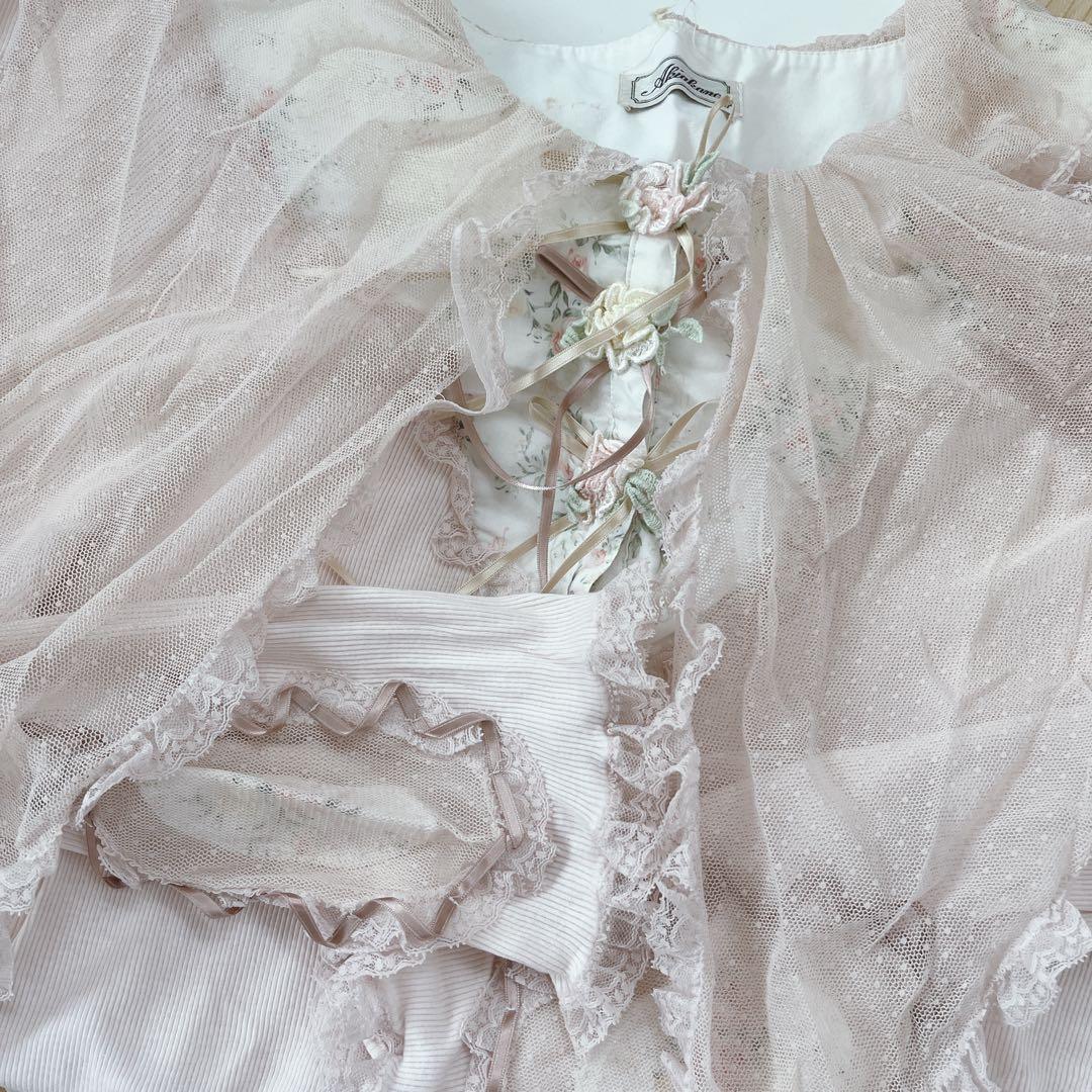 Akiakane アキアカネ　さえら　パジャマ　羽織り　リブ