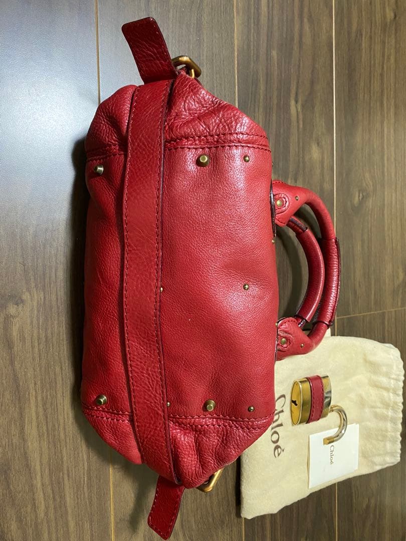 Chloe クロエ パディントン ボルドー レザー ショルダー 希少 ビンテージ