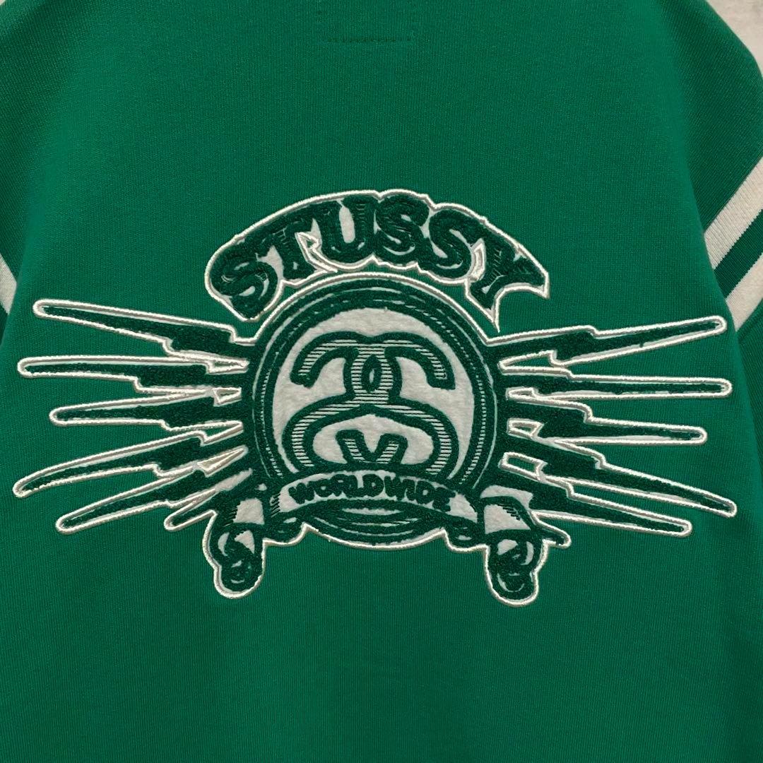 425【入手困難】ステューシー♤刺繍ビッグロゴ　スタジャン　即完売モデル　美品