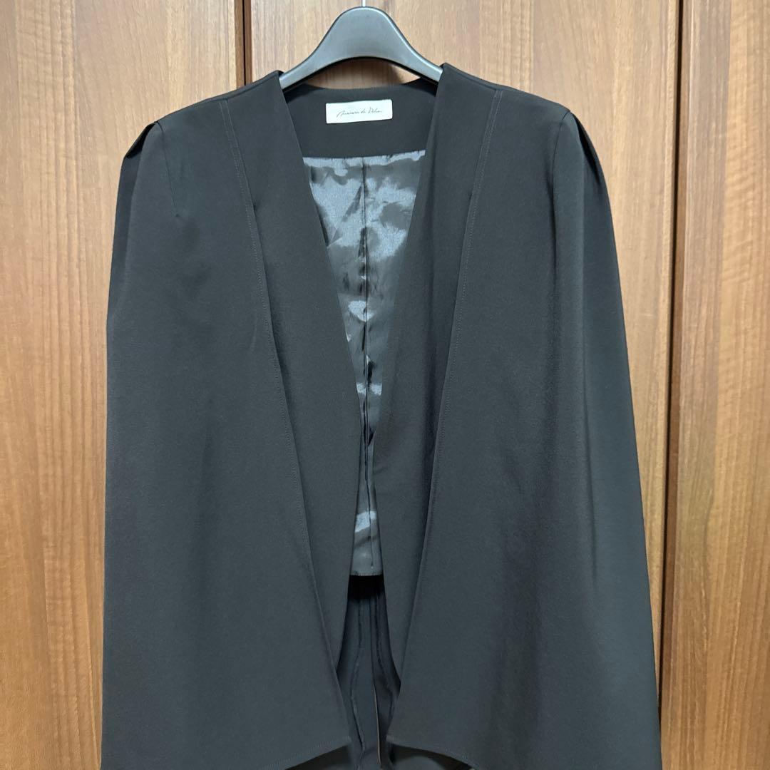 Maison de Dede ブラック ケープジャケット