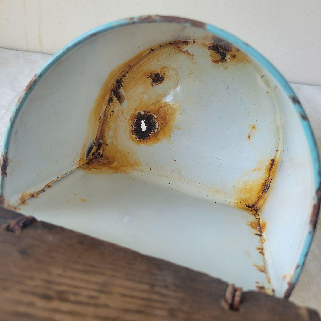 フランス　アンティーク　ホーロー　sel缶　JAPY