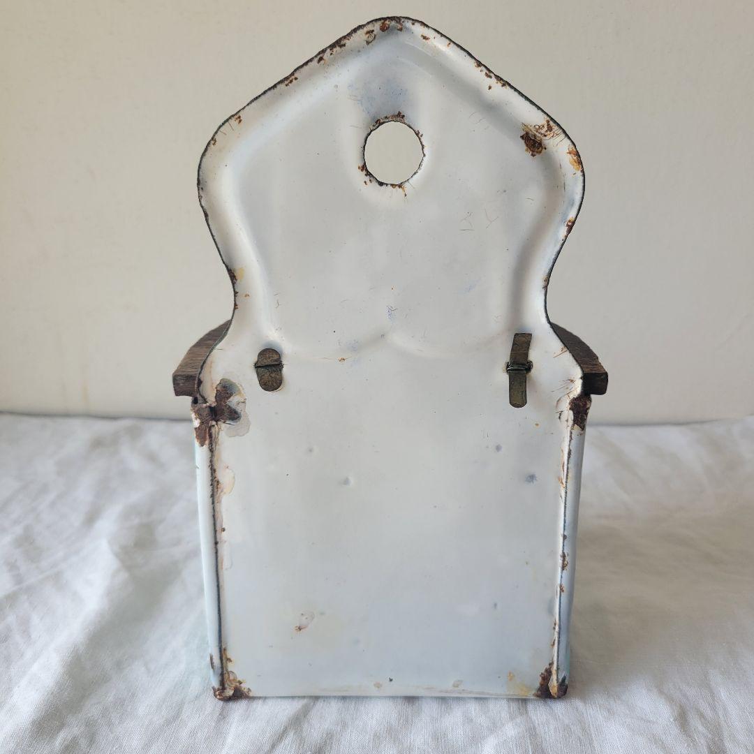 フランス　アンティーク　ホーロー　sel缶　JAPY