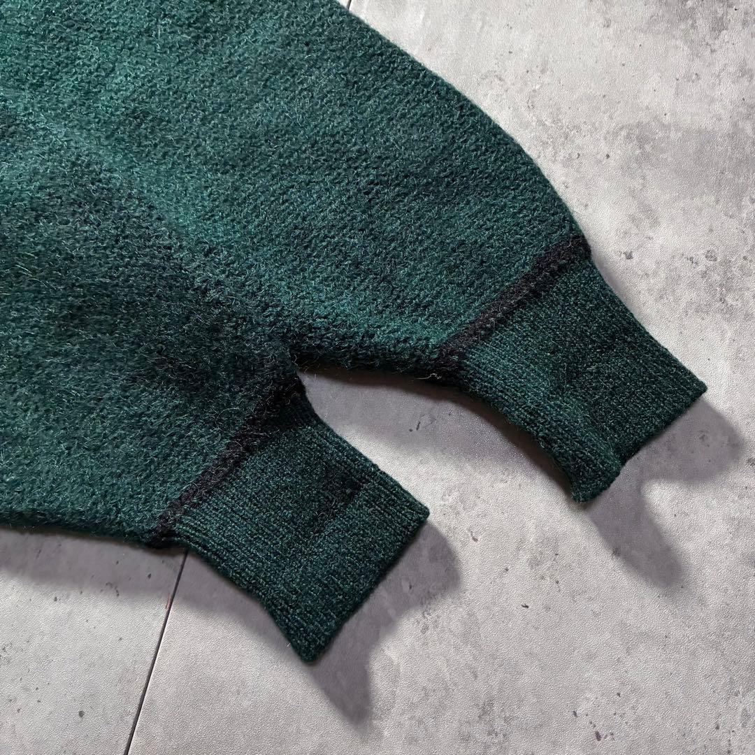 古着 Christian Dior モヘア キャメル ニットセーター M 緑