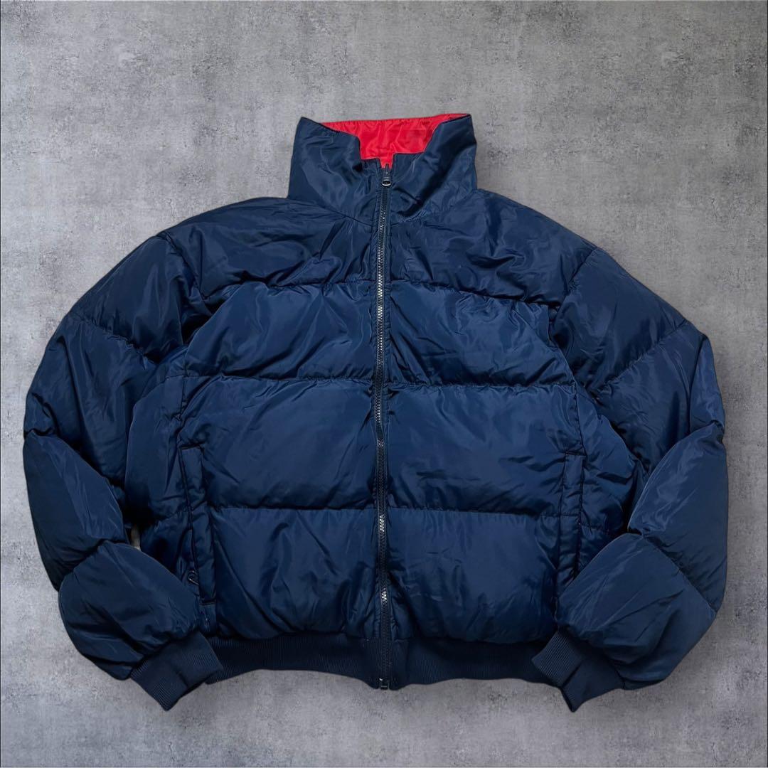 90s Columbia ダウンジャケット 短丈 ネイビーレッド ヴィンテージ