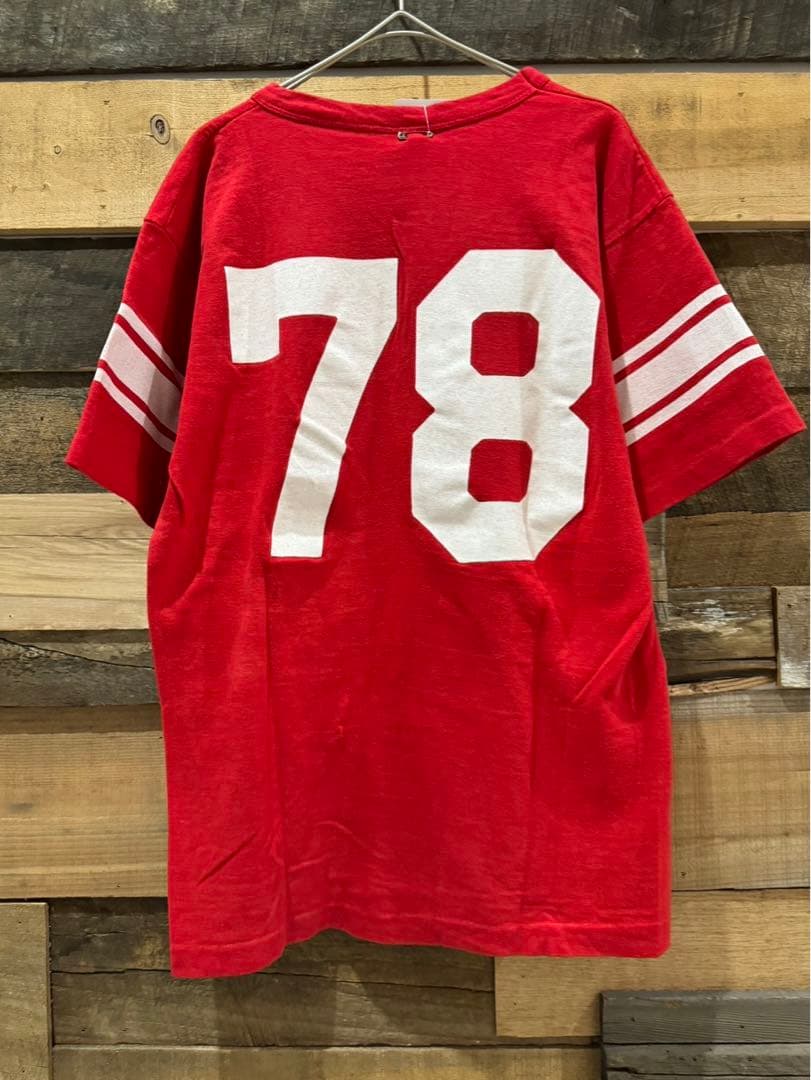 70's Champion バータグ フットボールシャツ L