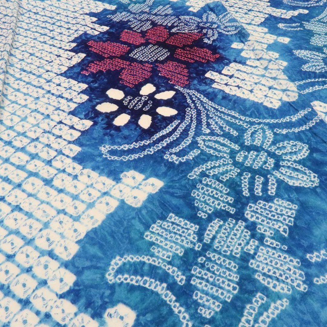 mieeeec様専用✺美品 有松鳴海絞り 向日葵 高級浴衣 着物 A3387