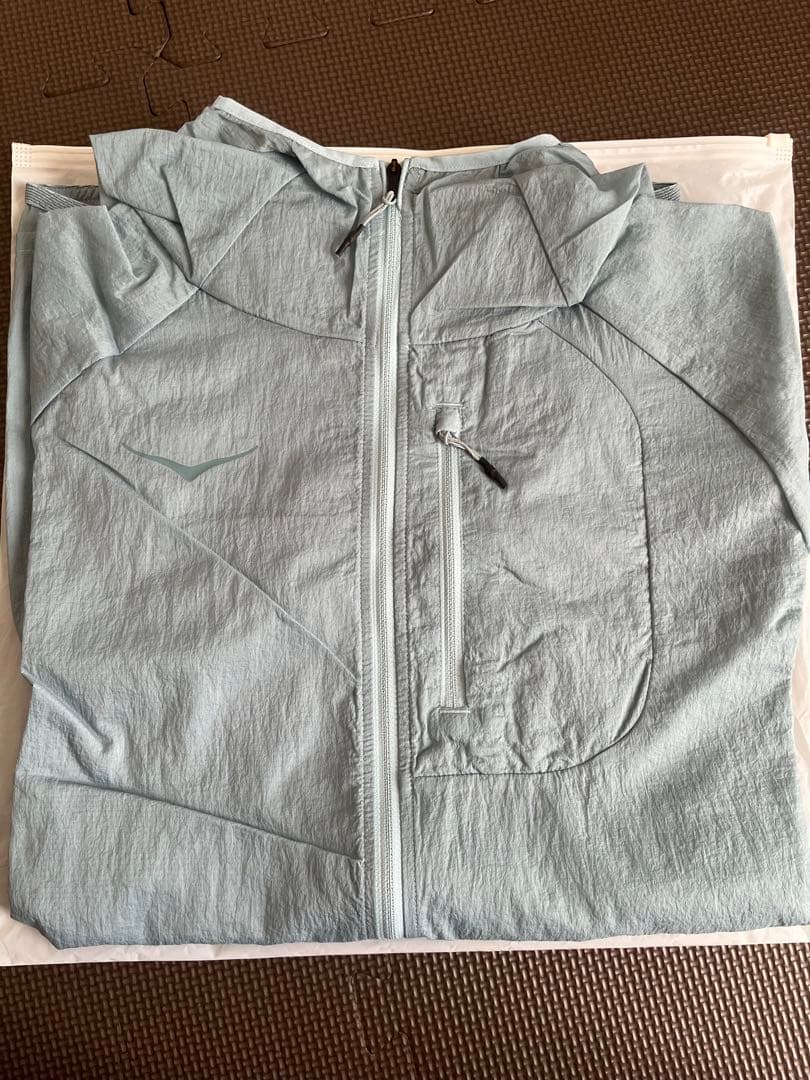 HOKA ウィンドシェル ジャケット ナイロン 防風 XL メンズ ブルー