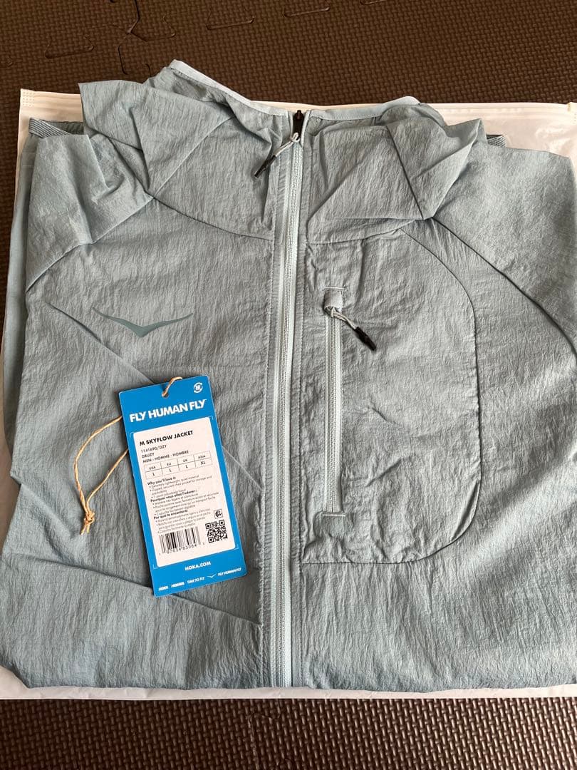 HOKA ウィンドシェル ジャケット ナイロン 防風 XL メンズ ブルー