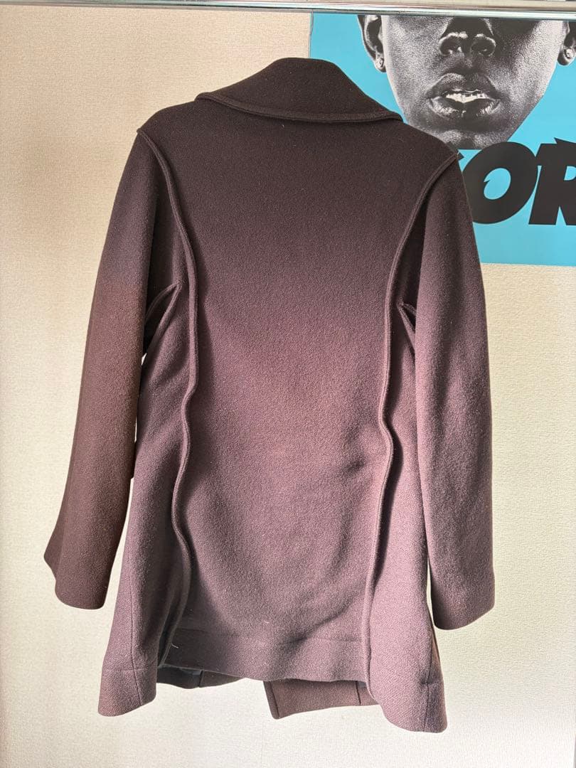 Namacheko ブラウン ダブルブレスト ピーコート-超特価セール中