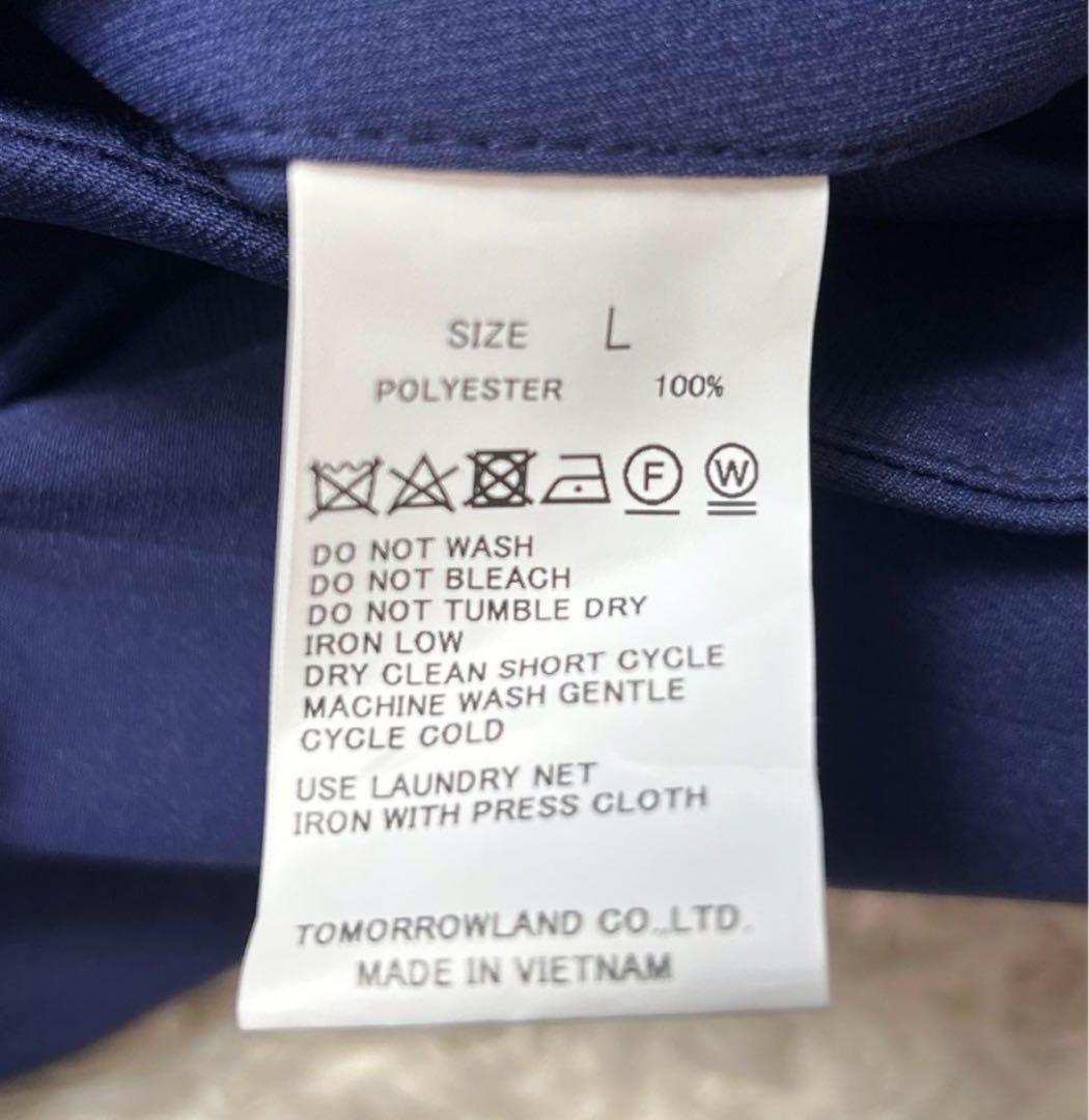 【極美品】TOMORROWLAND ロングチェスターコート 無縫製 ブルー L
