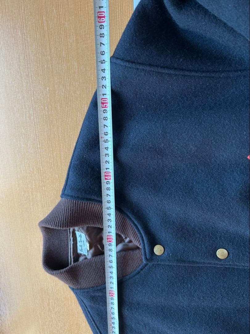 ポールスミス スタジャン 刺繍 ネイビー 90s 古着 Lサイズ