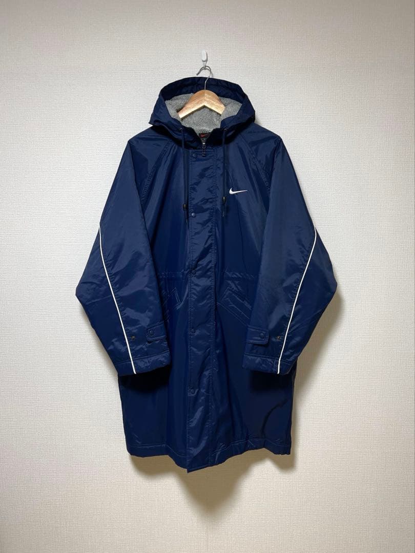 ヴィンテージ 90s ナイキ NIKE ベンチコート センターロゴ スウォッシュ