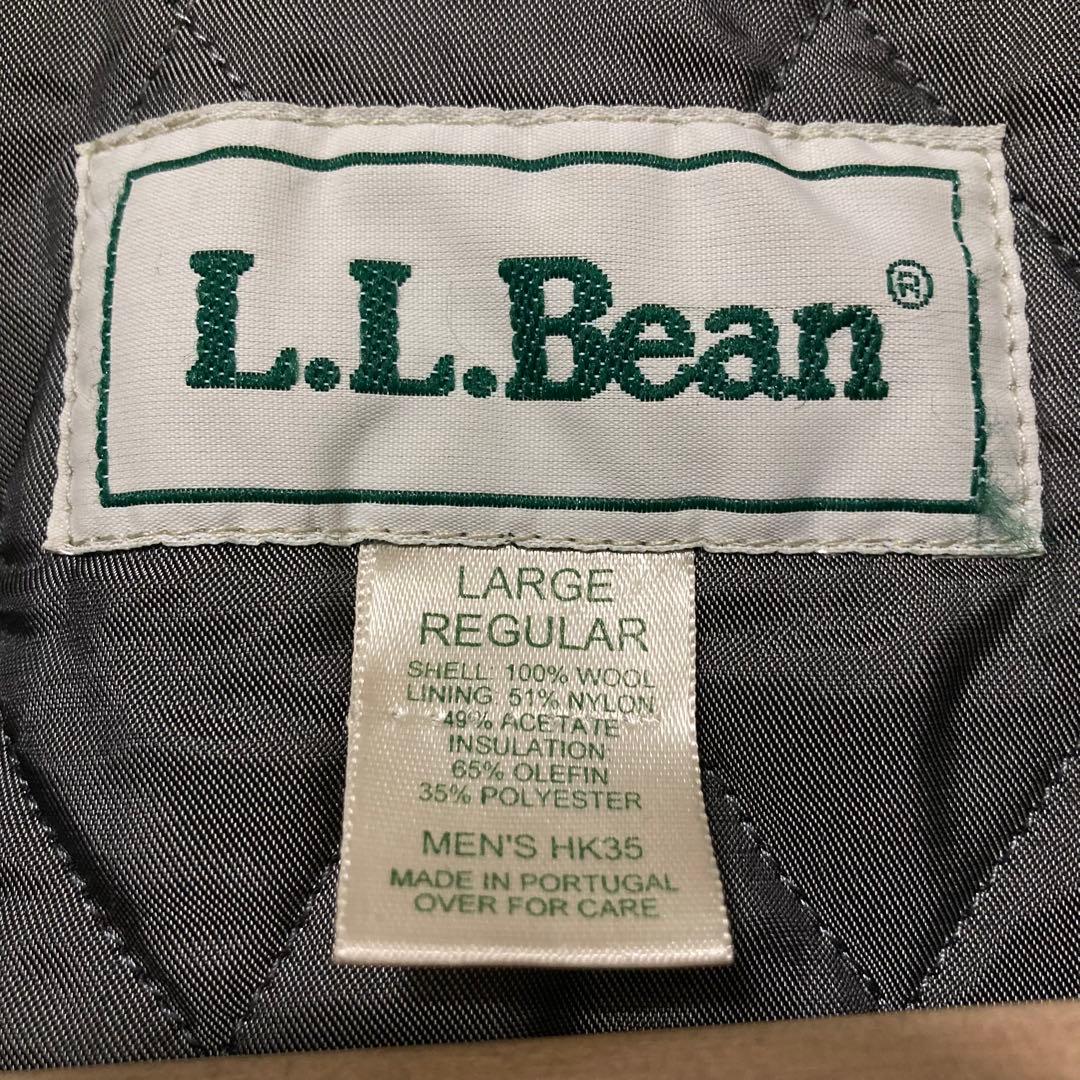 90s l.l.bean ウールジャケット L 古着 ビンテージ キルティング