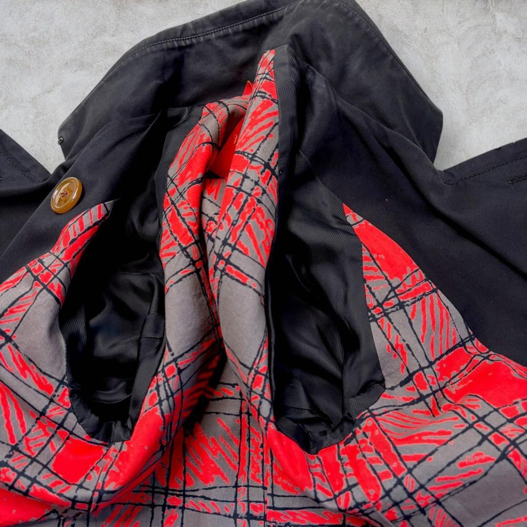 vivienne westwood トレンチコート チェック ブラック M