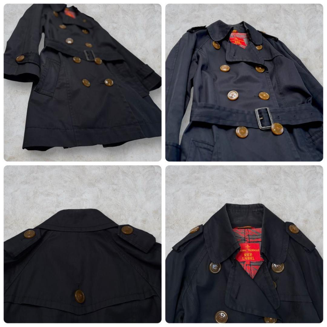 vivienne westwood トレンチコート チェック ブラック M