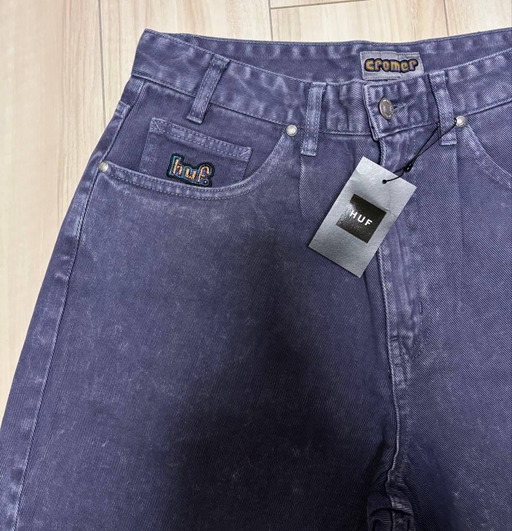 HUF Cromer Washed Pant 32インチ レイズン デニム ハフ - メルカリ