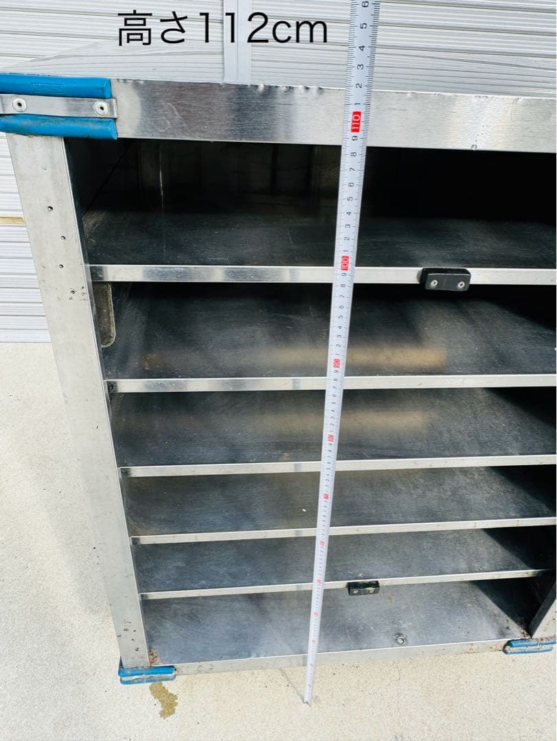 福岡発　NITCHO ステンレス棚扉付き　キャリー　移動 病院　老人ホーム　施設