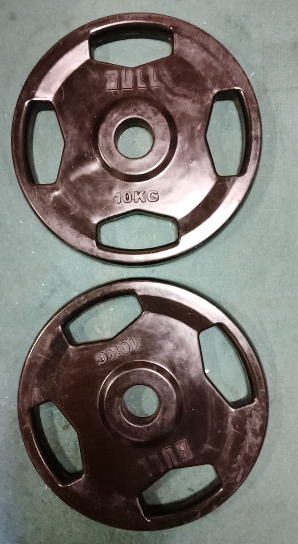 BULL 10kgプレート2枚 50mm 用 ラバープレートの通販はau PAY