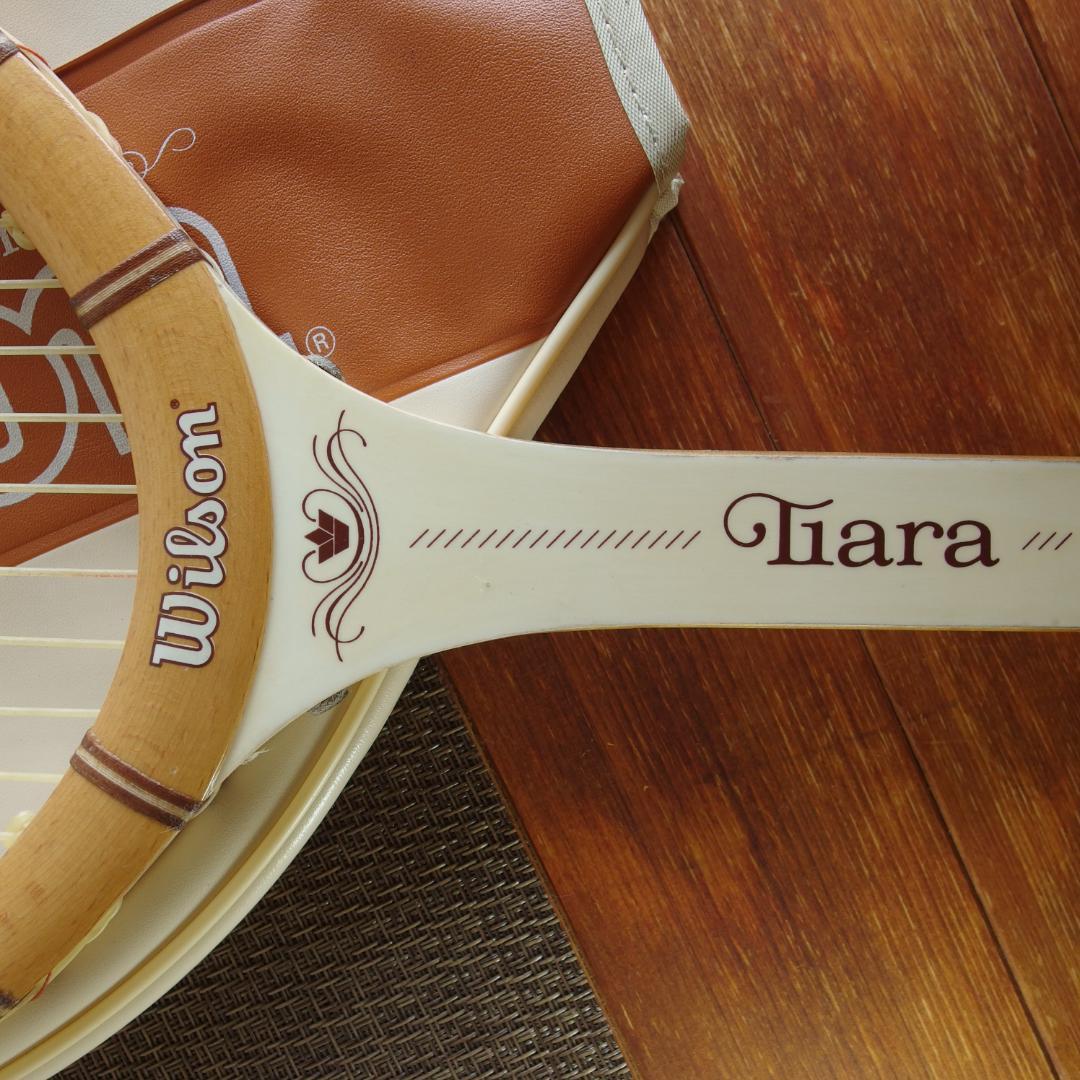 レトロ希少】ウィルソン(WILSON )Tiara 日本製 木製テニスラケット