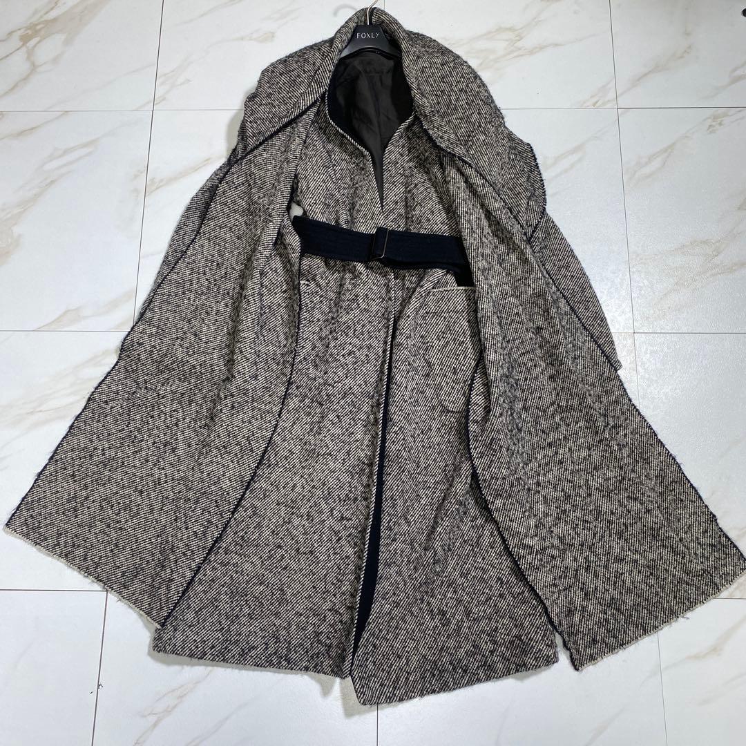 eizo1103 専用YLEVE アルパカツイル ドレープカラーベルデッドコート