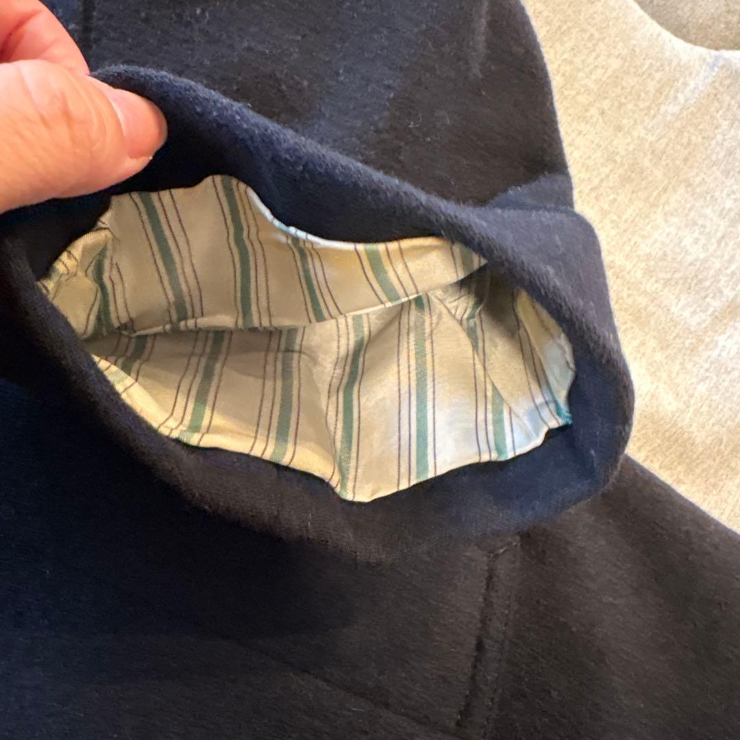 ネイビー ステンカラーコート