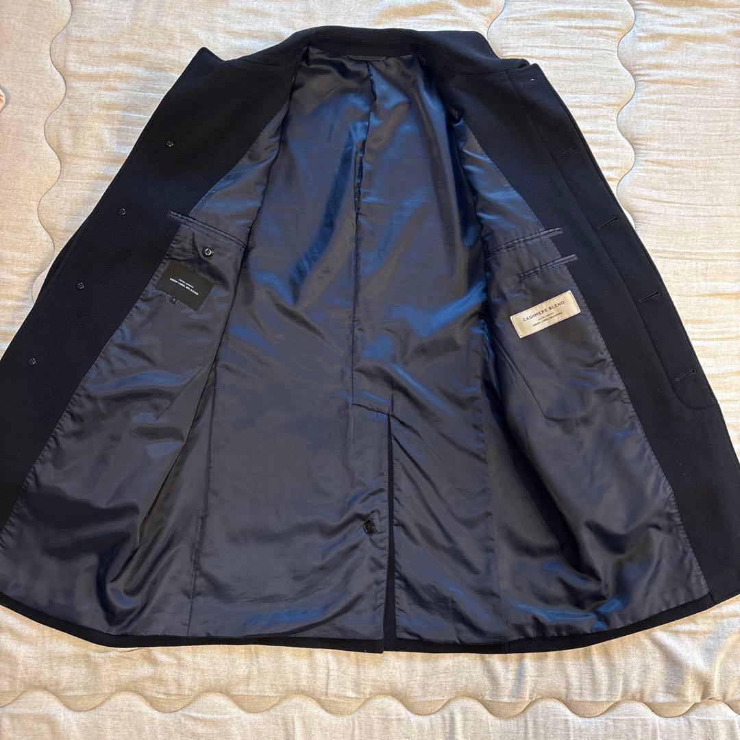 ネイビー ステンカラーコート