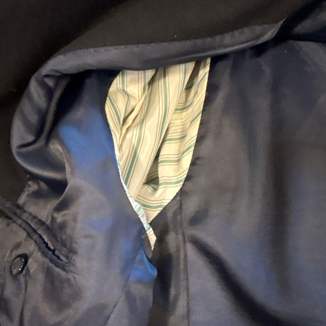 ネイビー ステンカラーコート