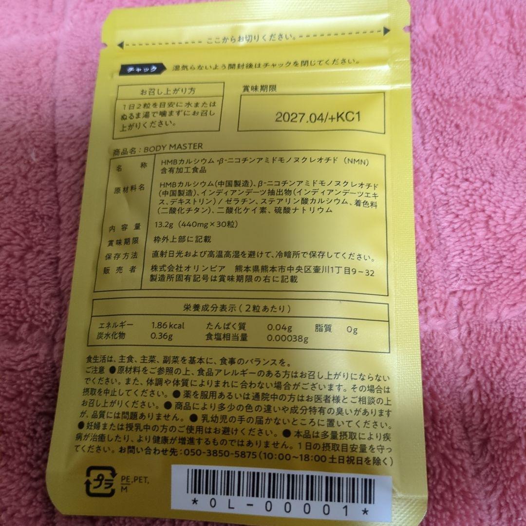 BODY MASTER HMB NMN ダイエットサプリ 6袋