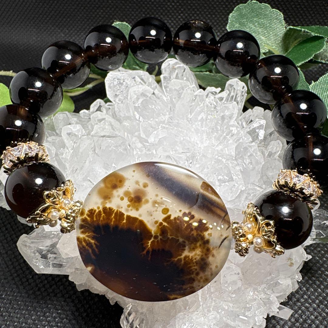 くまこ❤︎様お取置き＊デンドリックアゲート モリオン ブレスレット