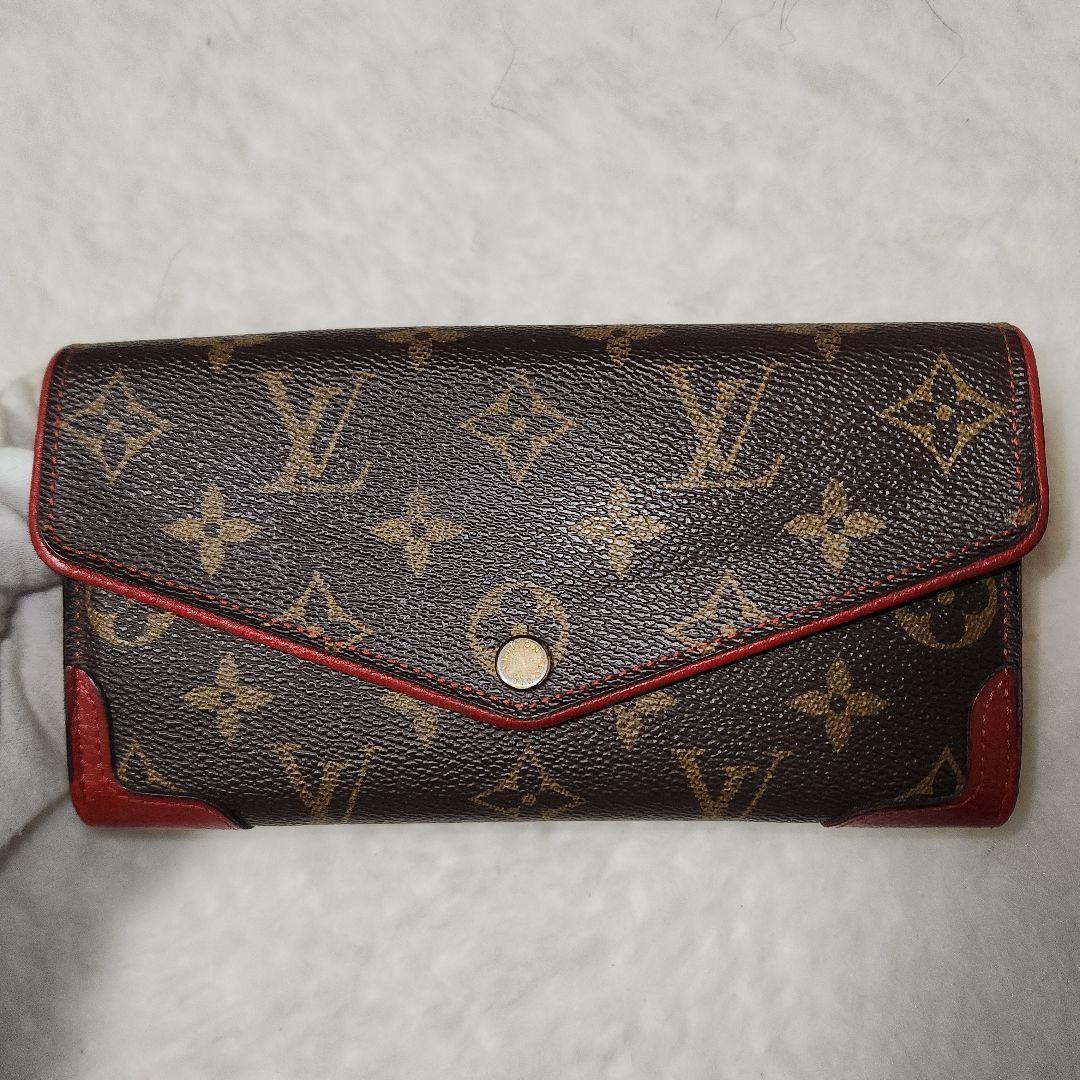 ルイヴィトン ポルトフォイユ サラ モノグラム レティーロ 赤 長財布