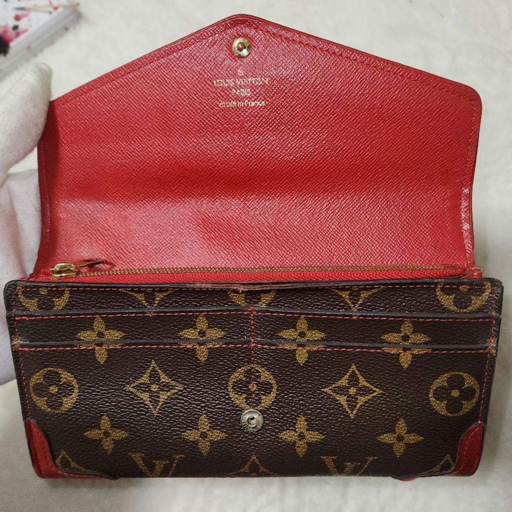 ルイヴィトン ポルトフォイユ サラ モノグラム レティーロ 赤 長財布