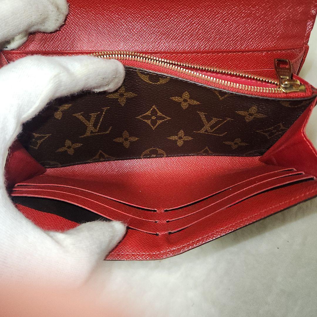 ルイヴィトン ポルトフォイユ サラ モノグラム レティーロ 赤 長財布