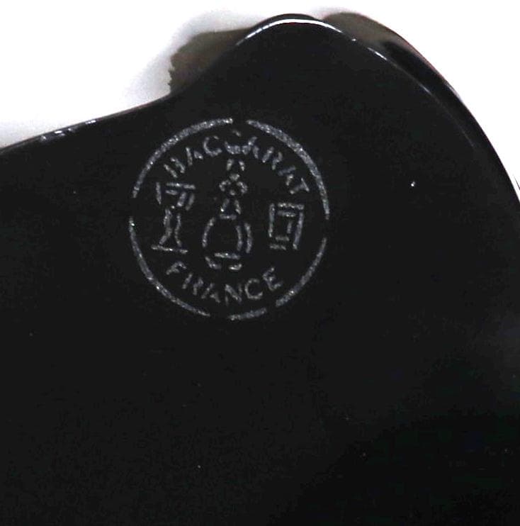 バカラ 大型 ブラッククリスタルガラス製 フィギュリン 16cm 漆黒の猫