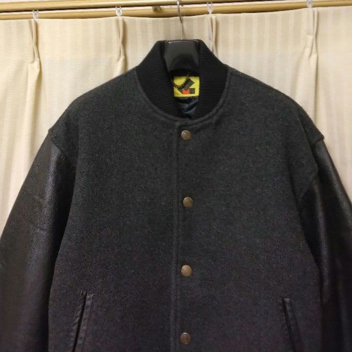 コシノミチコ ビンテージ レザー ウール スタジャン 80s 90s