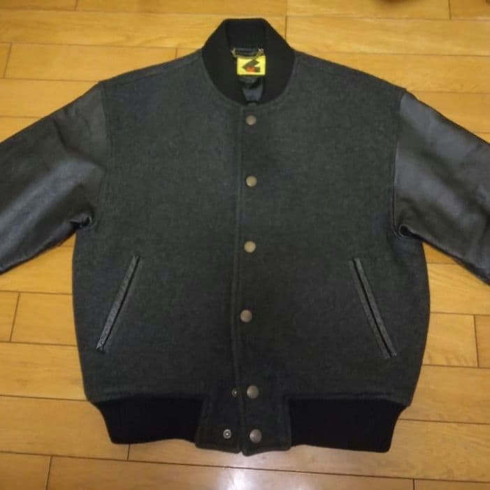 コシノミチコ ビンテージ レザー ウール スタジャン 80s 90s