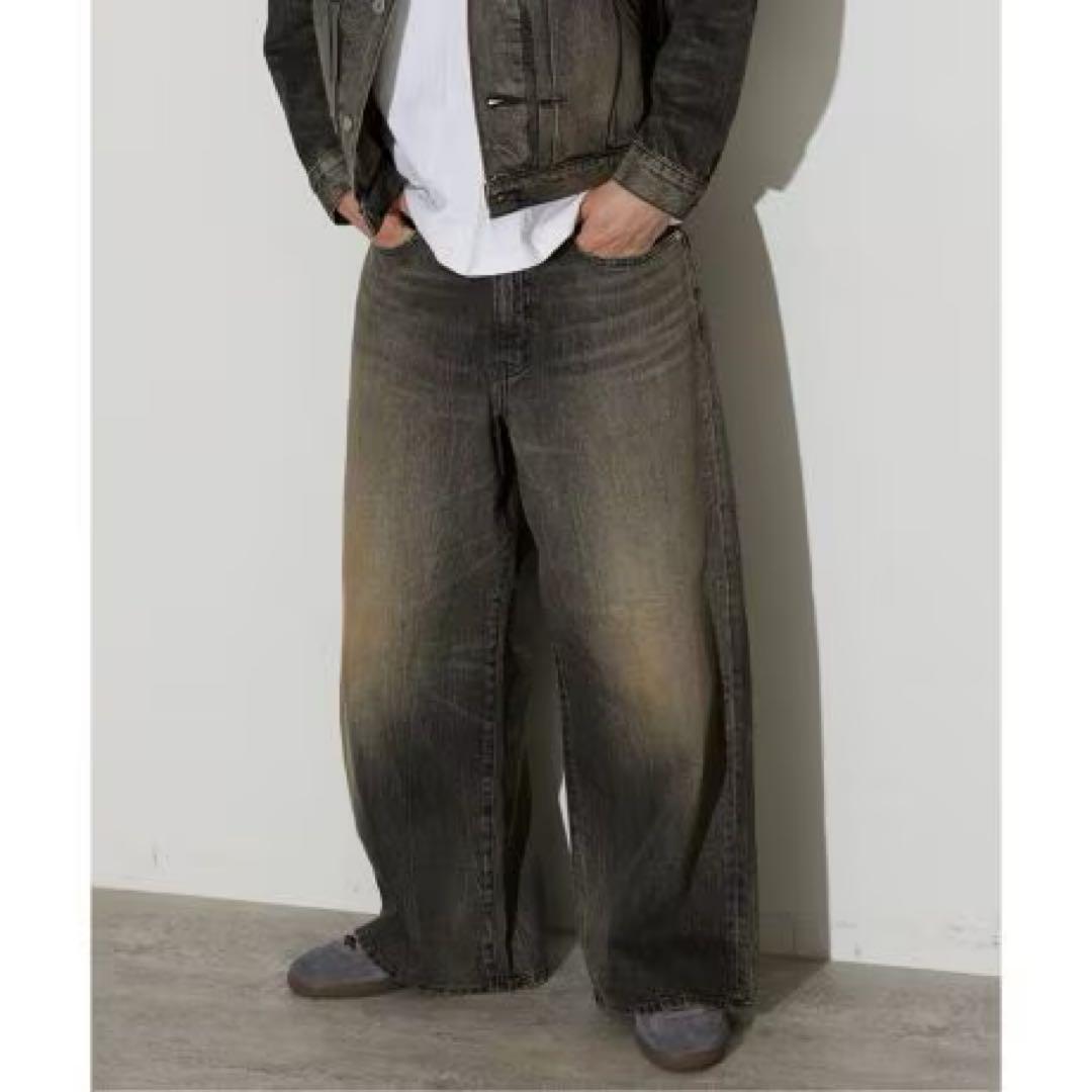 加工デニム　デニムジャケットLOT206T セットアップ　バギーデニム　フェード