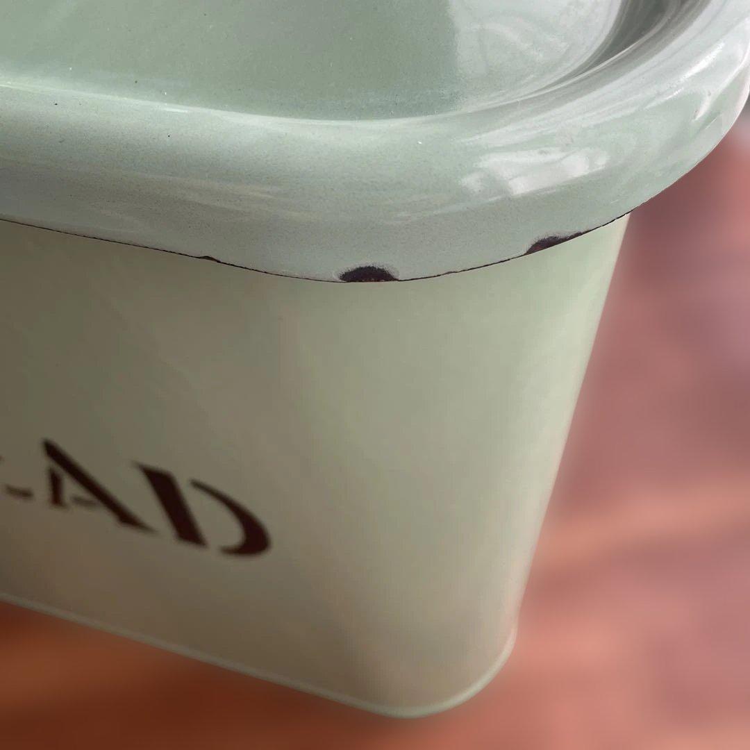 カントリー ホーロー ブレッド缶 BREAD ケース 協和工業 グリーン