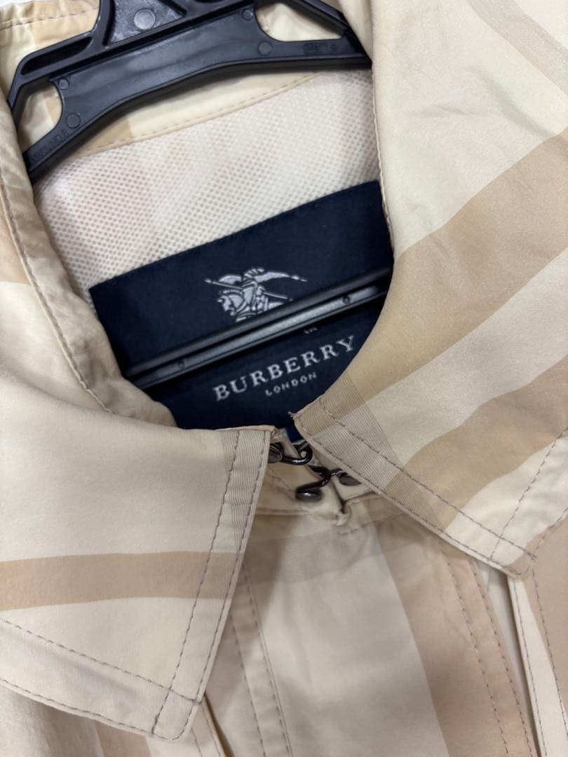 バーバリー　薄手トレンチ　ベルト付き　46チェック柄