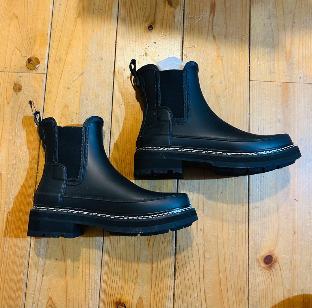 HUNTER ブラック チェルシーブーツ UK4